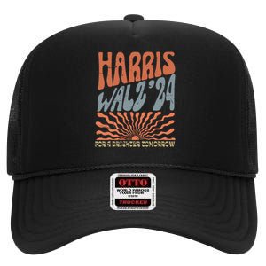 Harris Waltz For A Brighter Tomorrow Kamala Harris Waltz High Crown Mesh Back Trucker Hat