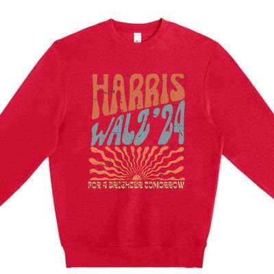 Harris Waltz For A Brighter Tomorrow Kamala Harris Waltz Premium Crewneck Sweatshirt