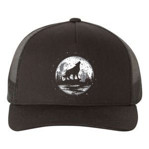 Howling Wolf For Funny Animal Wolf And Moon Yupoong Adult 5-Panel Trucker Hat