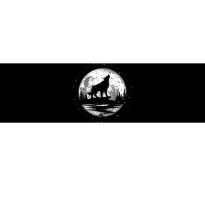 Howling Wolf For Funny Animal Wolf And Moon Bumper Sticker