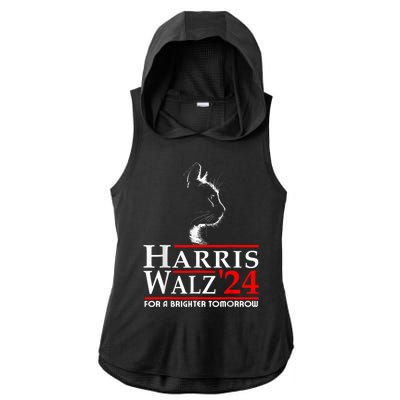 Harris Waltz For A Brighter Tomorrow Kamala Harris Waltz Ladies PosiCharge Tri-Blend Wicking Draft Hoodie Tank