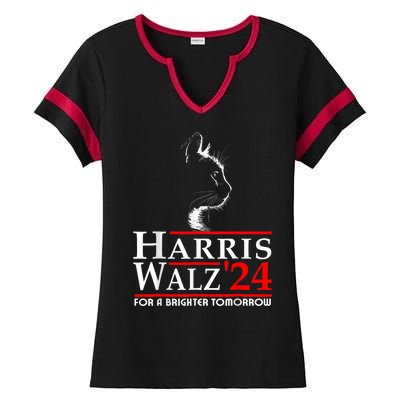 Harris Waltz For A Brighter Tomorrow Kamala Harris Waltz Ladies Halftime Notch Neck Tee