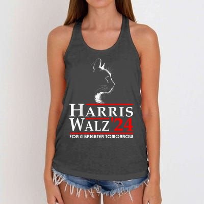 Harris Waltz For A Brighter Tomorrow Kamala Harris Waltz Women's Knotted Racerback Tank