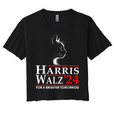 Harris Waltz For A Brighter Tomorrow Kamala Harris Waltz Women's Crop Top Tee