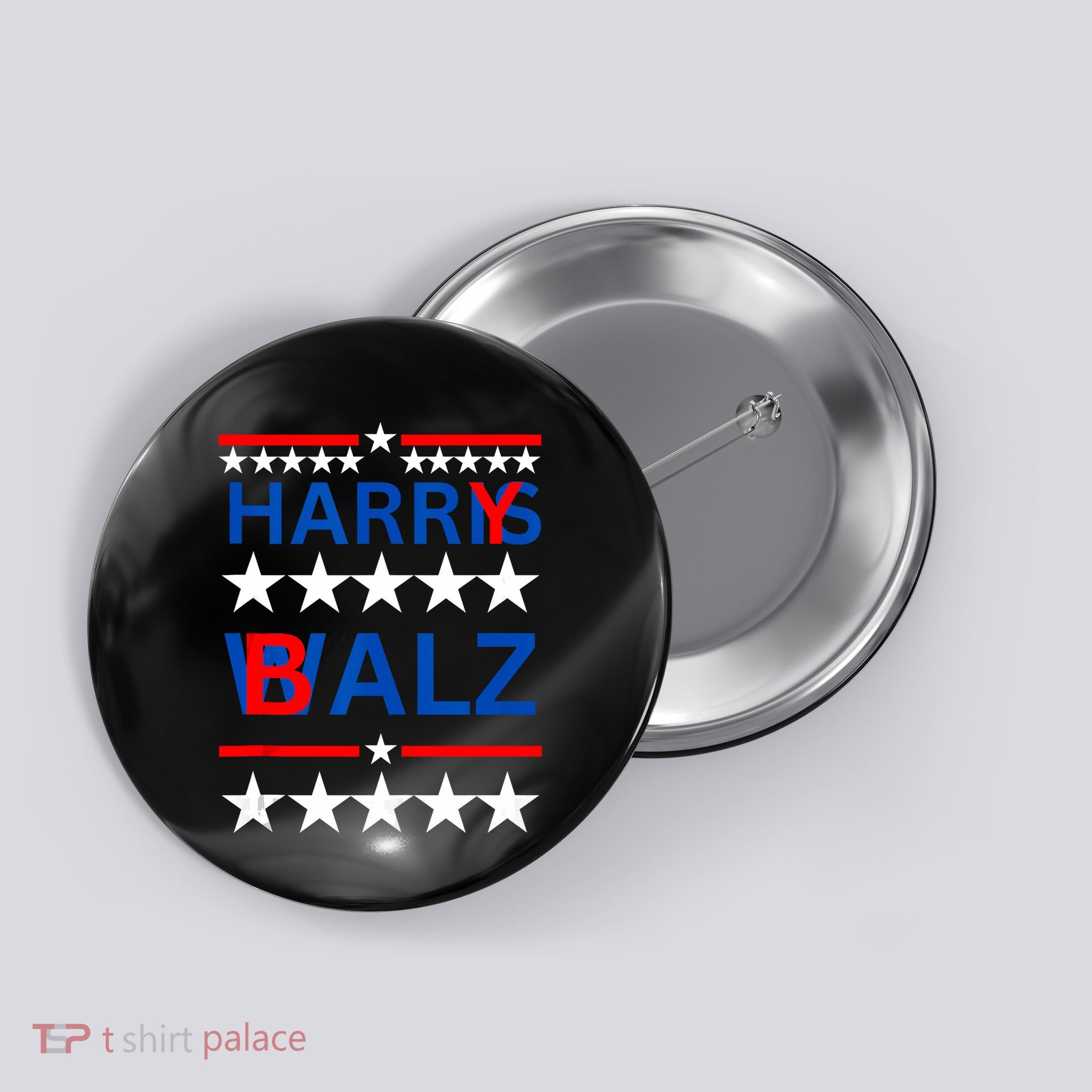 Harris Walz Funny Harry Balz Button