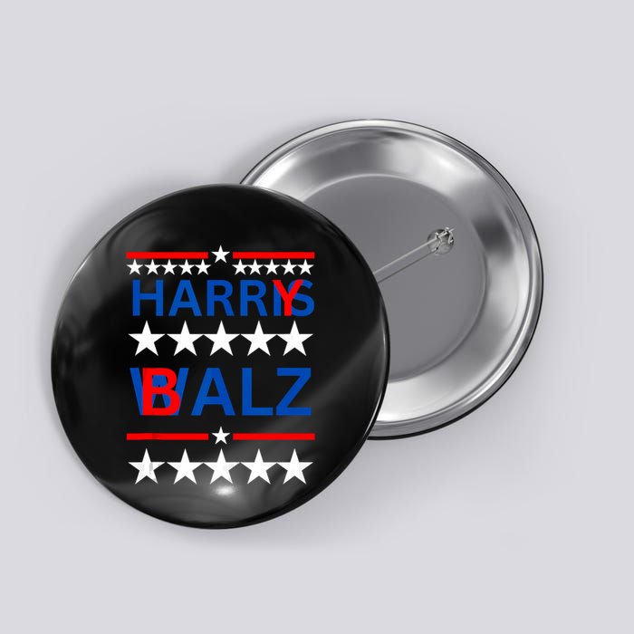 Harris Walz Funny Harry Balz Button
