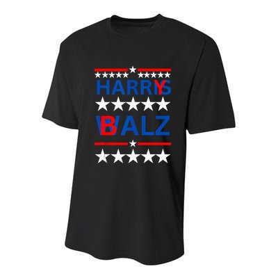 Harris Walz Funny Harry Balz Youth Performance Sprint T-Shirt