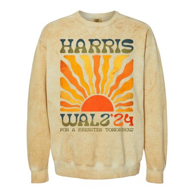 Harris Waltz For A Brighter Tomorrow Kamala Harris Waltz Colorblast Crewneck Sweatshirt