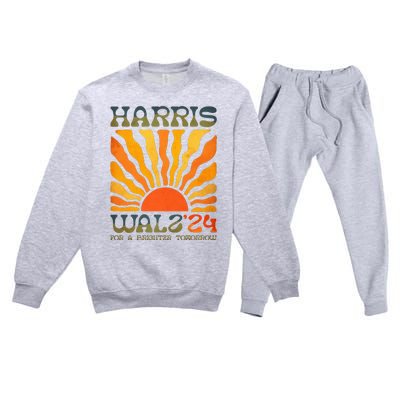 Harris Waltz For A Brighter Tomorrow Kamala Harris Waltz Premium Crewneck Sweatsuit Set