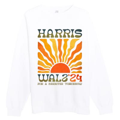 Harris Waltz For A Brighter Tomorrow Kamala Harris Waltz Premium Crewneck Sweatshirt