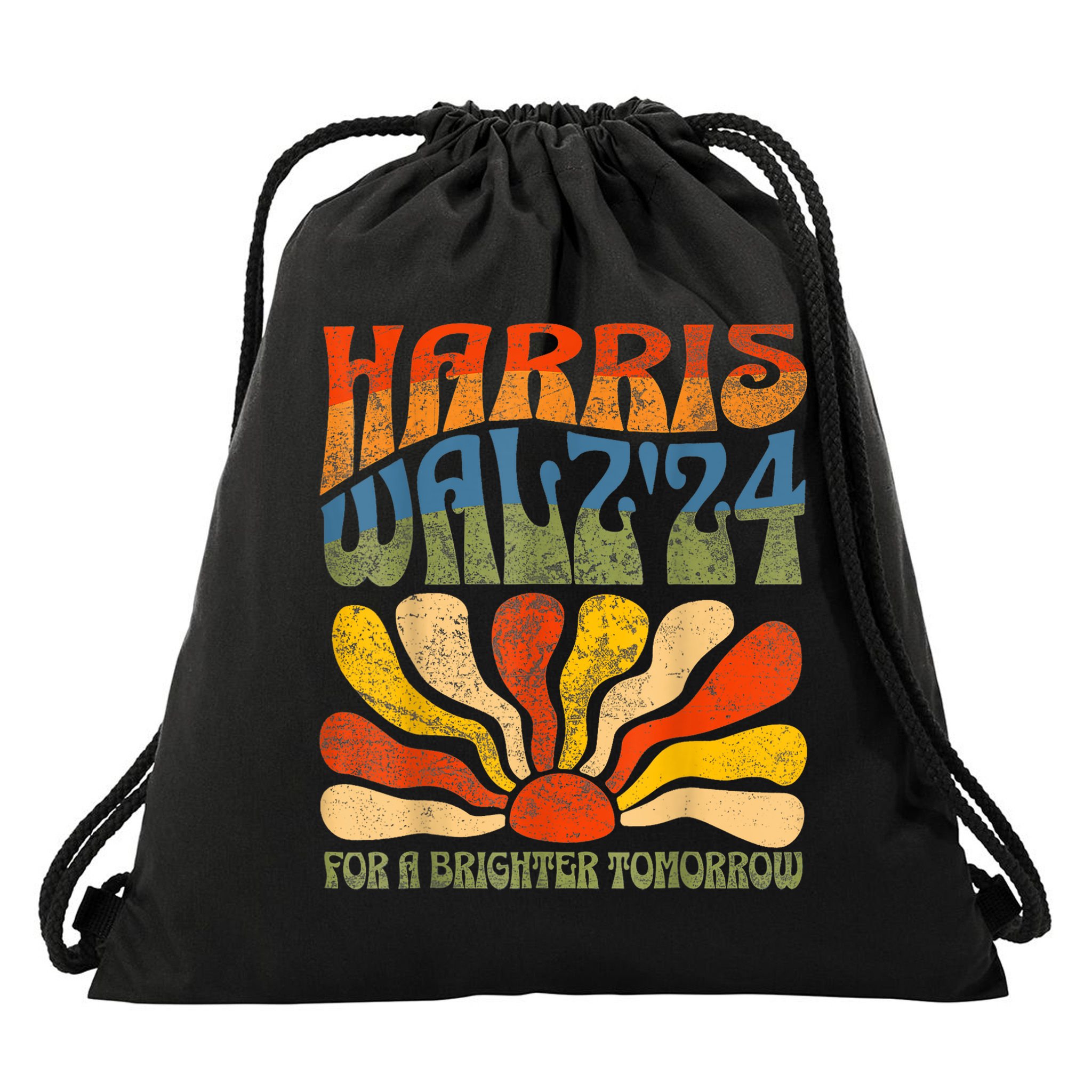Harris Waltz For A Brighter Tomorrow Kamala Harris Waltz Drawstring Bag