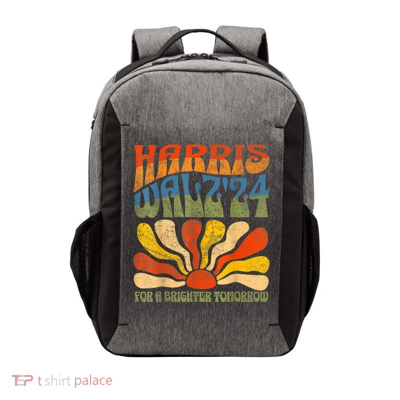 Harris Waltz For A Brighter Tomorrow Kamala Harris Waltz Vector Backpack