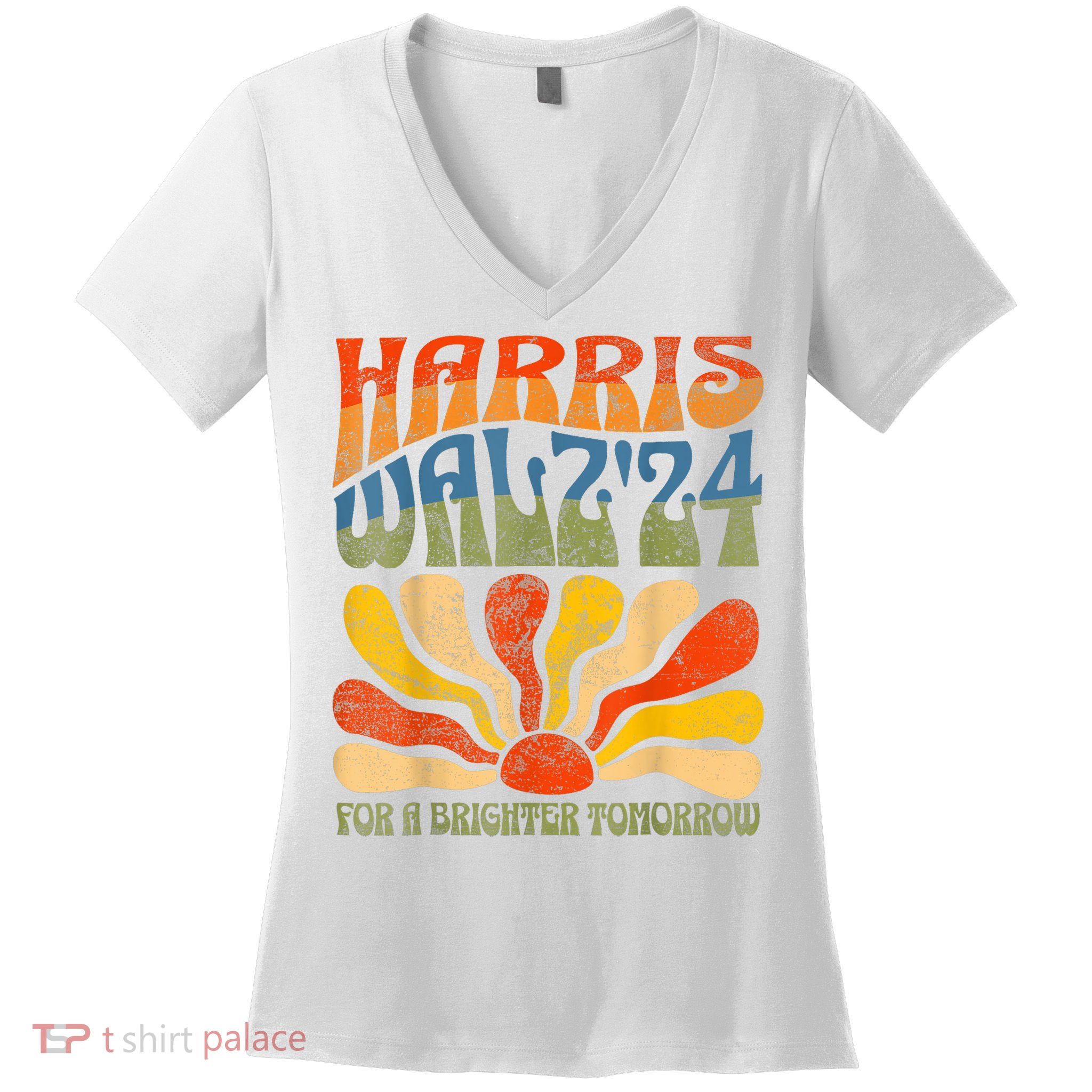 Harris Waltz For A Brighter Tomorrow Kamala Harris Waltz Women's V-Neck T-Shirt