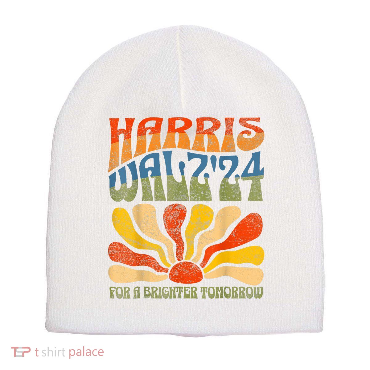 Harris Waltz For A Brighter Tomorrow Kamala Harris Waltz Short Acrylic Beanie