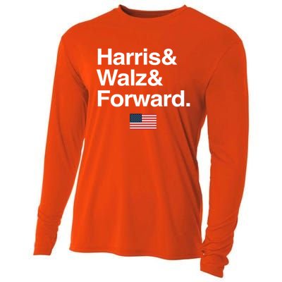 Harris Walz Forward 2024 Support Us Flag Gift Cooling Performance Long Sleeve Crew