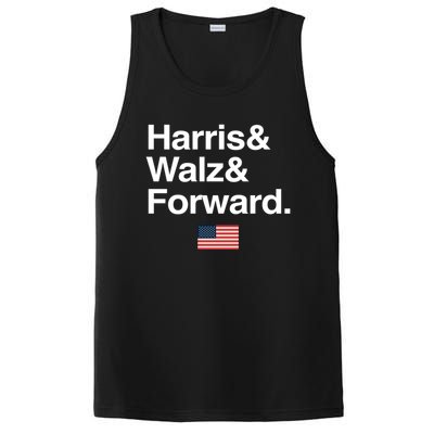 Harris Walz Forward 2024 Support Us Flag Gift PosiCharge Competitor Tank