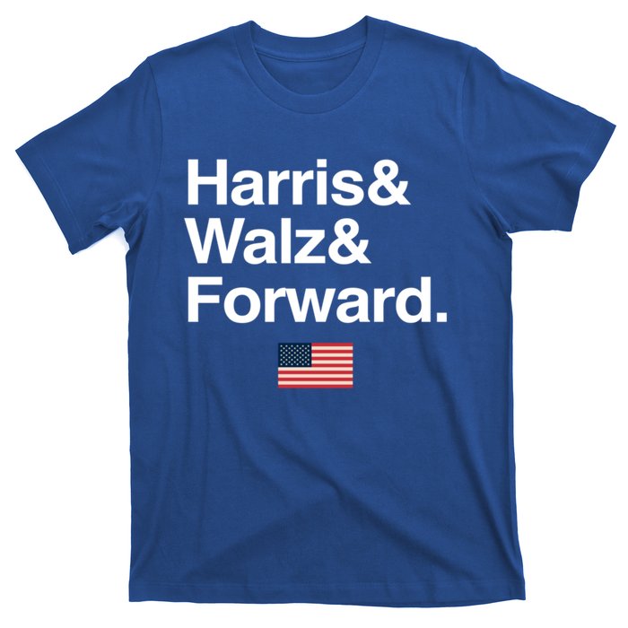 Harris Walz Forward 2024 Support Us Flag Gift T-Shirt