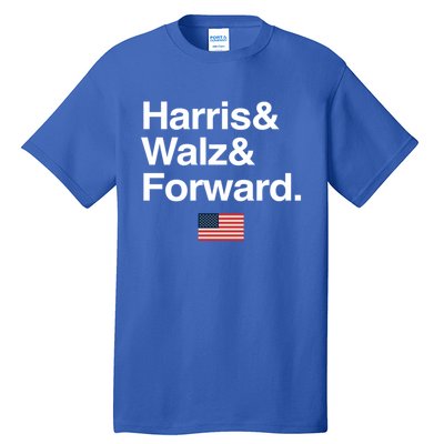 Harris Walz Forward 2024 Support Us Flag Gift Tall T-Shirt