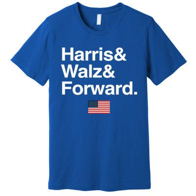 Harris Walz Forward 2024 Support Us Flag Gift Premium T-Shirt