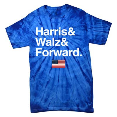 Harris Walz Forward 2024 Support Us Flag Gift Tie-Dye T-Shirt