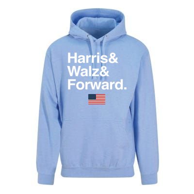 Harris Walz Forward 2024 Support Us Flag Gift Unisex Surf Hoodie