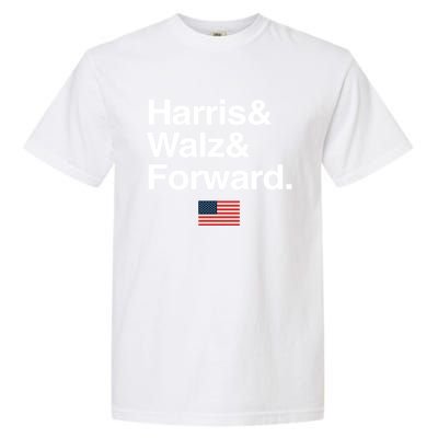 Harris Walz Forward 2024 Support Us Flag Gift Garment-Dyed Heavyweight T-Shirt