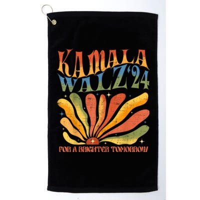 Harris Walz For A Brighter Tomorrow Kamala Harris Waltz Platinum Collection Golf Towel