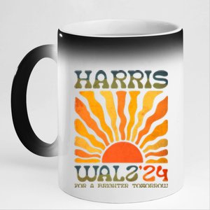 Harris Waltz For A Brighter Tomorrow Kamala Harris Waltz 11oz Black Color Changing Mug