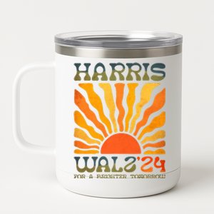 Harris Waltz For A Brighter Tomorrow Kamala Harris Waltz 12 oz Stainless Steel Tumbler Cup