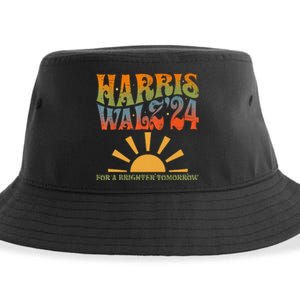 Harris Walz For A Brighter Tomorrow Kamala Harris Walz 2024 Sustainable Bucket Hat