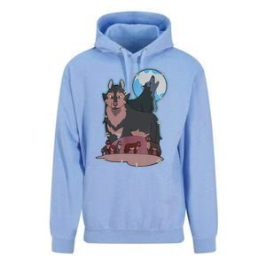 Hunter's Wolf Funny Owl Costume HouseKid Friends Family Unisex Surf Hoodie