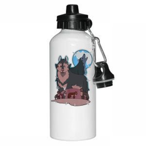 Hunter's Wolf Funny Owl Costume HouseKid Friends Family Aluminum Water Bottle