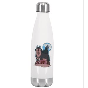 Hunter's Wolf Funny Owl Costume HouseKid Friends Family Stainless Steel Insulated Water Bottle