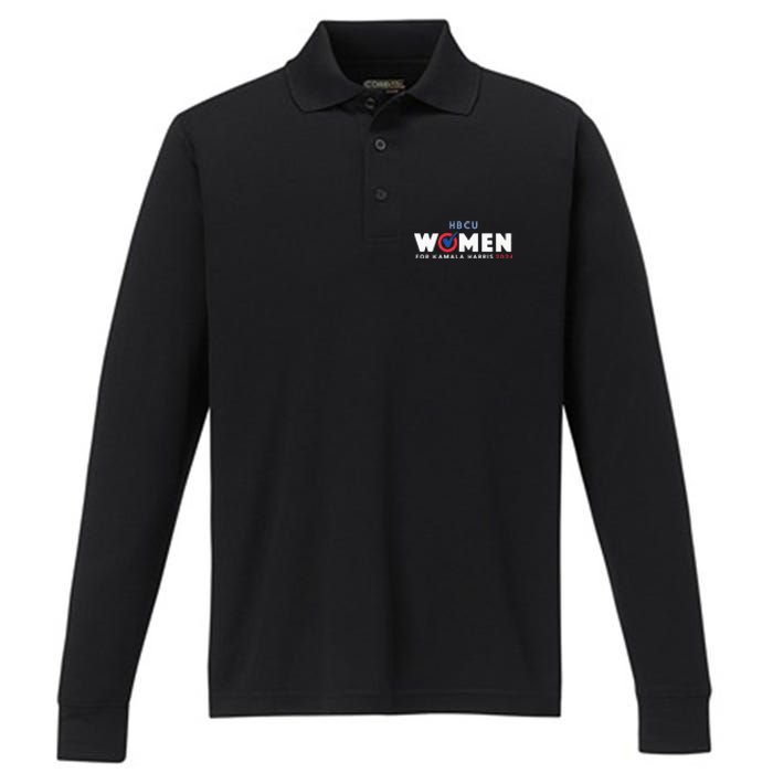 Hbcu Women For KâMla Harris 2024 Performance Long Sleeve Polo