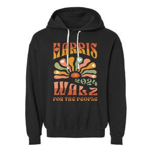 Harris Walz For The People Harris Walz 2024 Garment-Dyed Fleece Hoodie