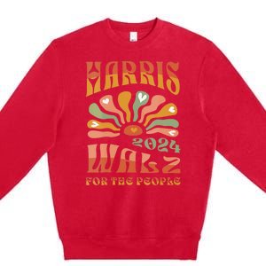 Harris Walz For The People Harris Walz 2024 Premium Crewneck Sweatshirt