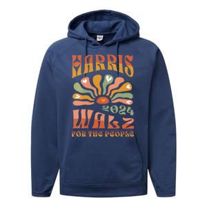 Harris Walz For The People Harris Walz 2024 Performance Fleece Hoodie