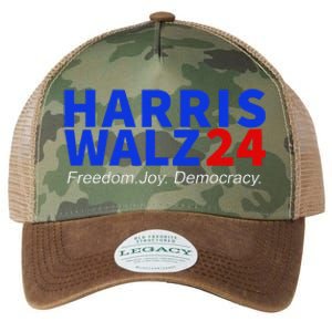 Harris Walz24 Freedom Joy Democracy Kamala Harris Waltz 2024 Gift Legacy Tie Dye Trucker Hat