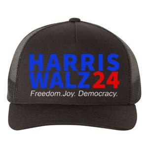 Harris Walz24 Freedom Joy Democracy Kamala Harris Waltz 2024 Gift Yupoong Adult 5-Panel Trucker Hat