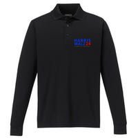 Harris Walz24 Freedom Joy Democracy Kamala Harris Waltz 2024 Gift Performance Long Sleeve Polo