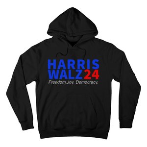 Harris Walz24 Freedom Joy Democracy Kamala Harris Waltz 2024 Gift Hoodie