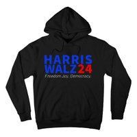 Harris Walz24 Freedom Joy Democracy Kamala Harris Waltz 2024 Gift Hoodie