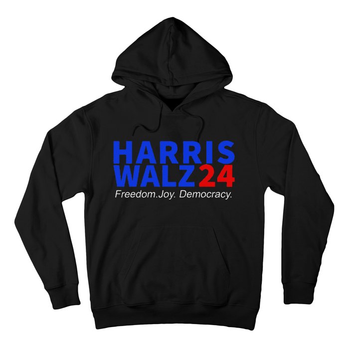 Harris Walz24 Freedom Joy Democracy Kamala Harris Waltz 2024 Gift Hoodie