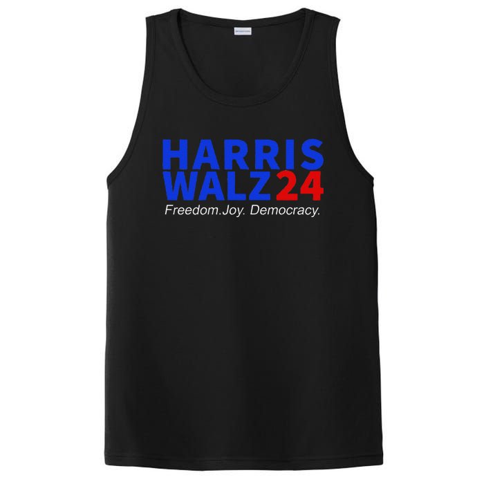 Harris Walz24 Freedom Joy Democracy Kamala Harris Waltz 2024 Gift PosiCharge Competitor Tank