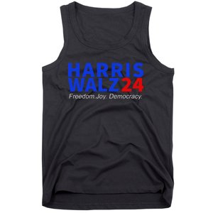 Harris Walz24 Freedom Joy Democracy Kamala Harris Waltz 2024 Gift Tank Top