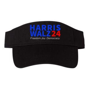 Harris Walz24 Freedom Joy Democracy Kamala Harris Waltz 2024 Gift Valucap Bio-Washed Visor