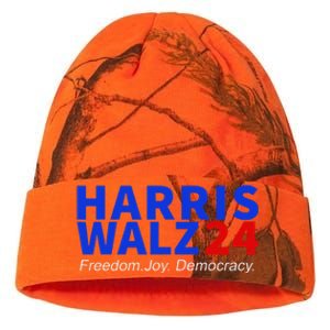 Harris Walz24 Freedom Joy Democracy Kamala Harris Waltz 2024 Gift Kati Licensed 12" Camo Beanie