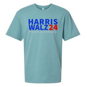 Harris Walz24 Freedom Joy Democracy Kamala Harris Waltz 2024 Gift Sueded Cloud Jersey T-Shirt