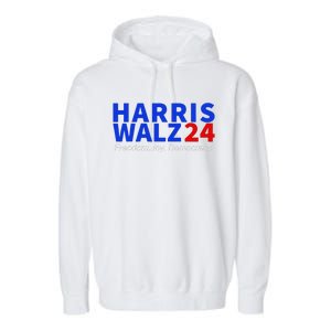 Harris Walz24 Freedom Joy Democracy Kamala Harris Waltz 2024 Gift Garment-Dyed Fleece Hoodie