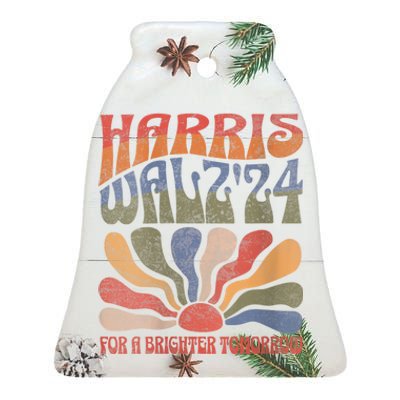 Harris Waltz For A Brighter Tomorrow Kamala Harris Waltz Ceramic Bell Ornament